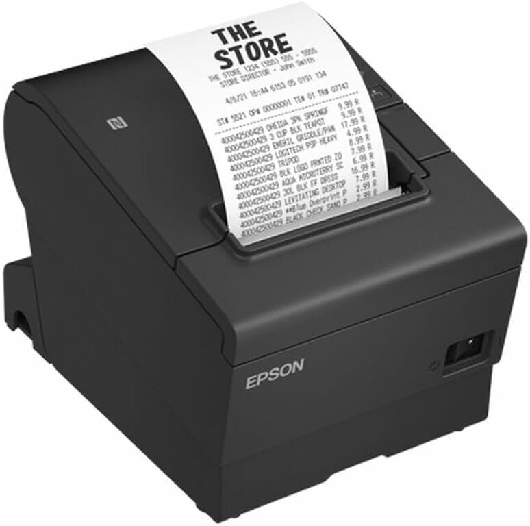 Epson TM-T88VII (112) - USB ETHERNET Serial POS Receipt Printer. PS, UK, Black (C31CJ57112A0)